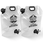 Practical Survival Collapsible Water Container, 2.1 Gallon, 2-Pack &mdash; with reinforced built-in spigot.